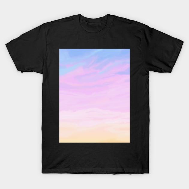 Pastel Sunset Sky  Aesthetic Lofi T-Shirt by Trippycollage